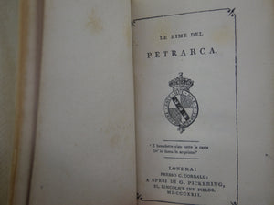 LE RIME DEL PETRARCA 1822 MINIATURE EDITION