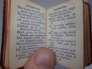 ANTONY AND CLEOPATRA BY WILLIAM SHAKESPEARE, MINIATURE EDITION, LEATHER BINDING