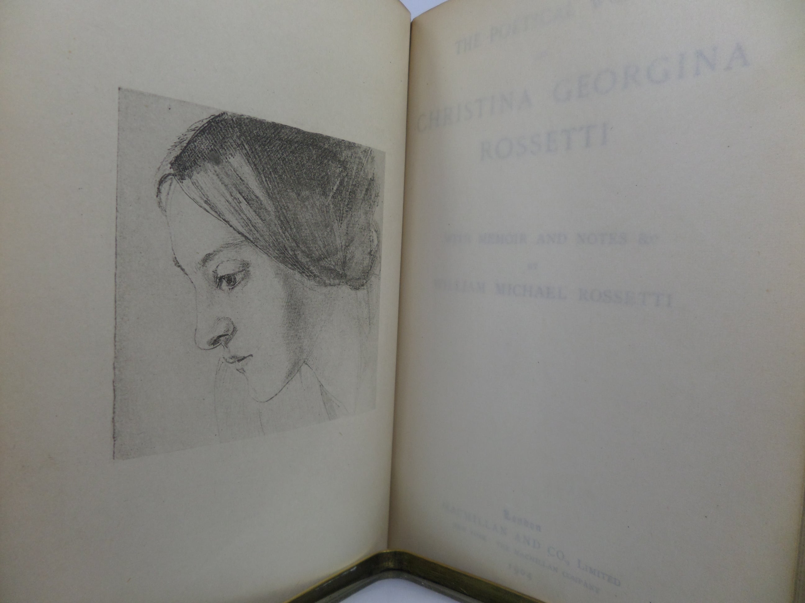 THE POETICAL WORKS OF CHRISTINA G. ROSSETTI 1904 VELLUM BINDING