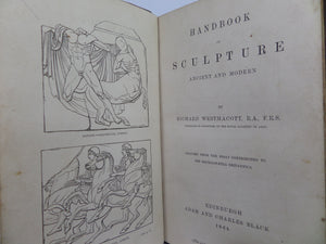 HANDBOOK OF SCULPTURE ANCIENT & MODERN BY RICHARD WESTMACOTT 1864 LEATHER BOUND