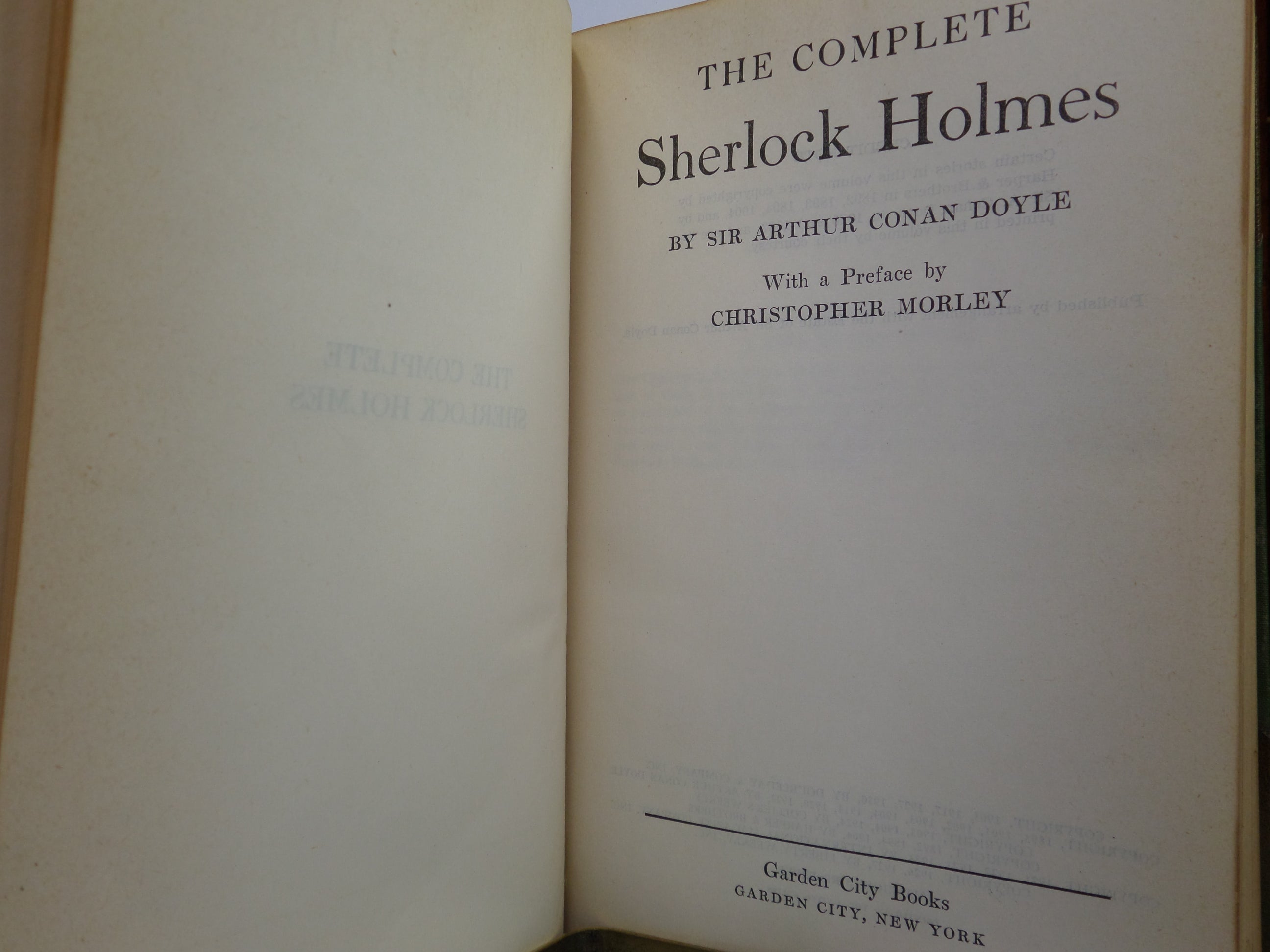 THE COMPLETE SHERLOCK HOLMES BY ARTHUR CONAN DOYLE 1927 LEATHER-BOUND