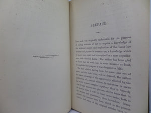 LATIN MAXIMS AND PHRASES BY JOHN TRAYNER 1876 HARDCOVER