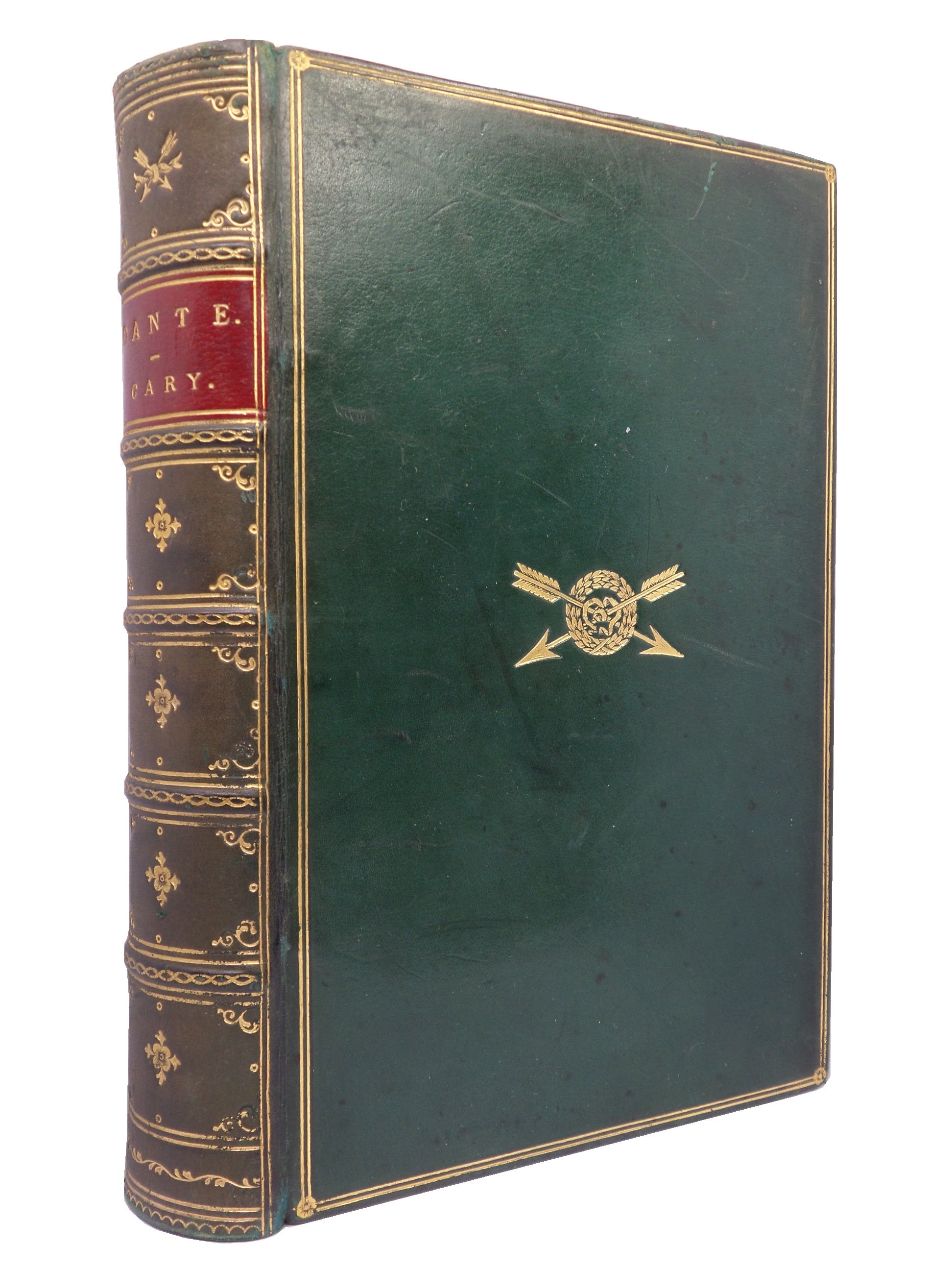 THE VISION; OR, HELL, PURGATORY, AND PARADISE 1870 DANTE ALIGHIERI LEATHER-BOUND