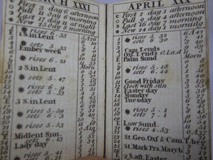 LONDON ALMANACK FOR THE YEAR 1800 MINIATURE BOOK