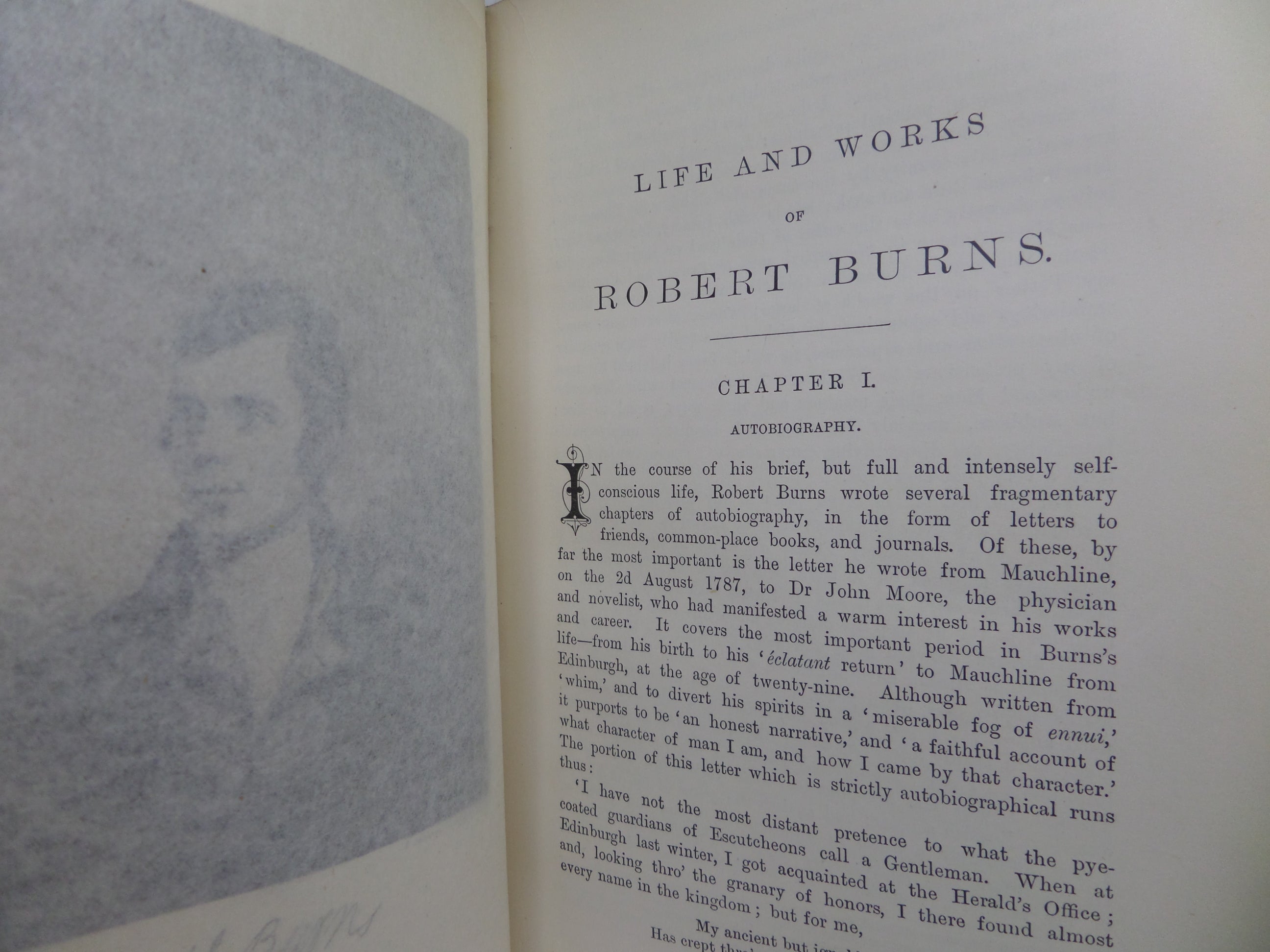 THE LIFE & WORKS OF ROBERT BURNS 1896 LEATHER BOUND IN FOUR VOLUMES, ILLUSTRATED