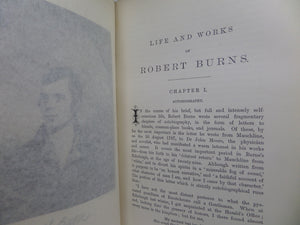 THE LIFE & WORKS OF ROBERT BURNS 1896 LEATHER BOUND IN FOUR VOLUMES, ILLUSTRATED