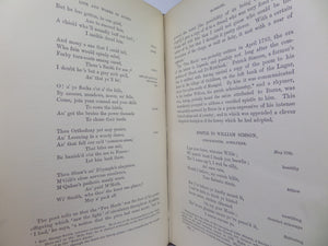 THE LIFE & WORKS OF ROBERT BURNS 1896 LEATHER BOUND IN FOUR VOLUMES, ILLUSTRATED