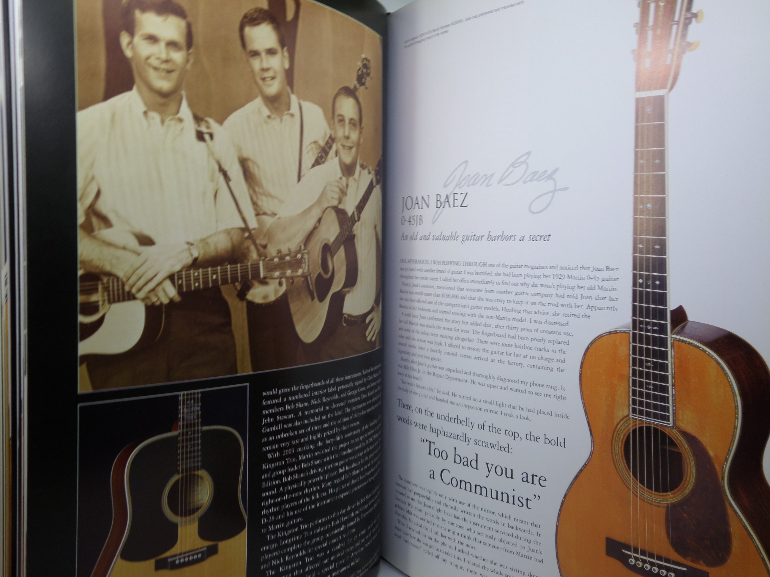 MARTIN GUITAR MASTERPIECES BY DICK BOAK 2003 FIRST EDITION HARDCOVER
