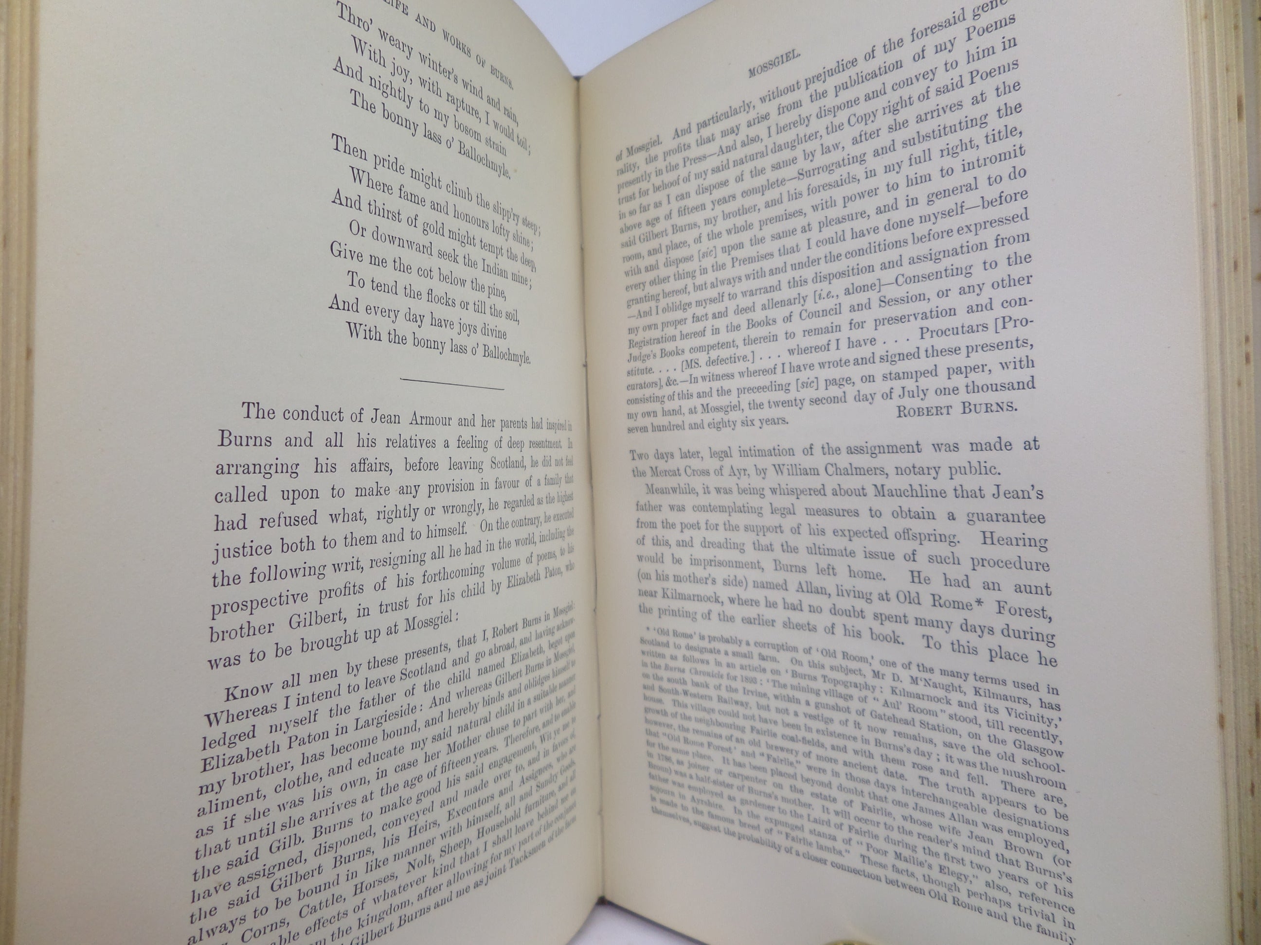 THE LIFE & WORKS OF ROBERT BURNS 1896 LEATHER BOUND IN FOUR VOLUMES, ILLUSTRATED