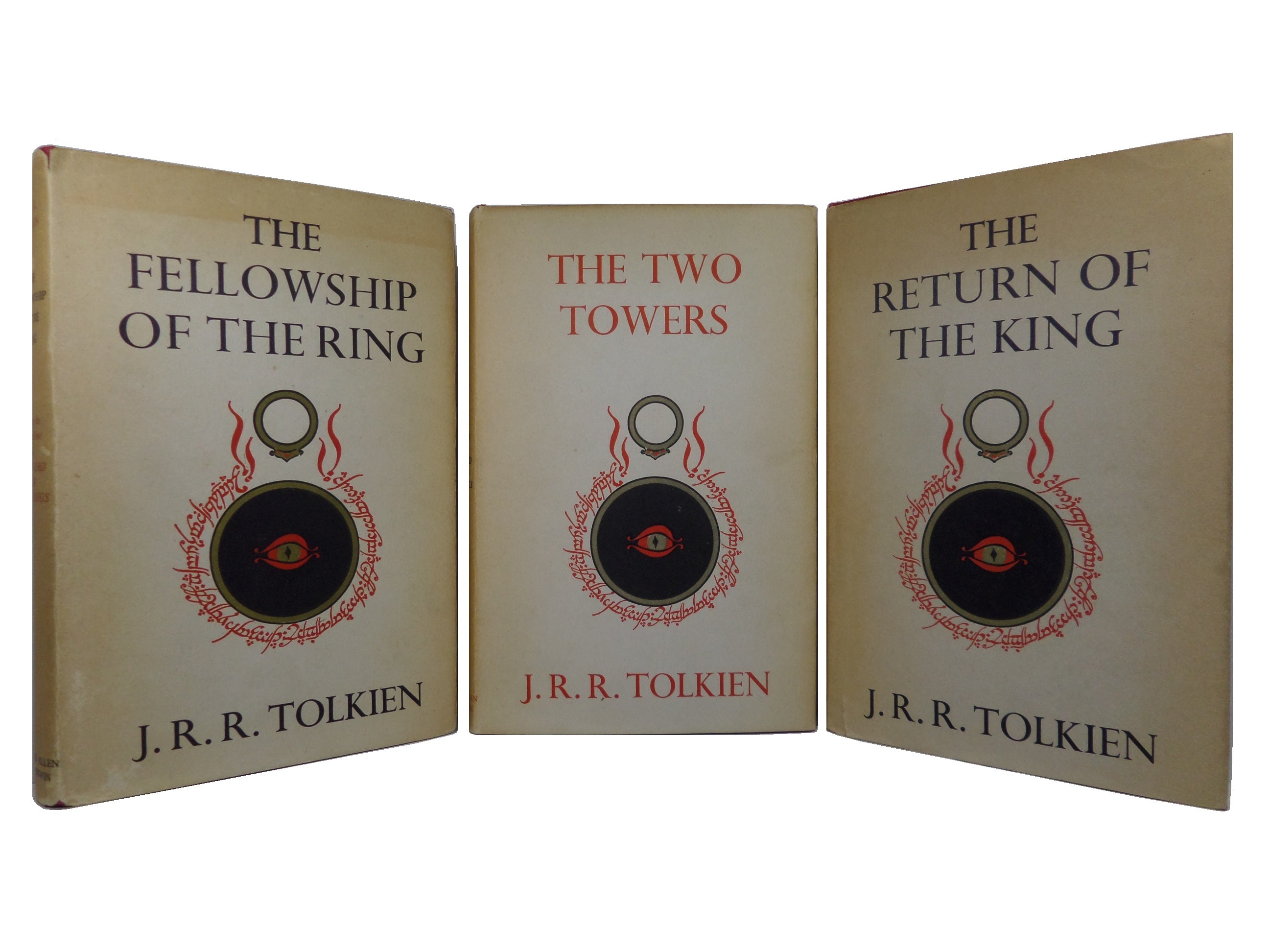 THE LORD OF THE RINGS BY J.R.R. TOLKIEN 1965 FIRST EDITION SET, 14TH, 11TH, 11TH IMPRESSIONS