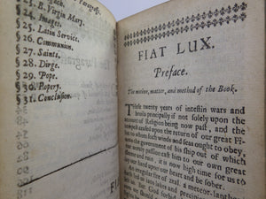 FIAT LUX- A GENERAL CONDUCT- RELIGION IN ENGLAND JOHN V CANES 1661 FIRST EDITION