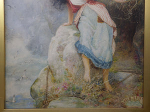 ROBERT WALKER MACBETH RA, THE SMUGGLER'S DAUGHTER 1901 Original Watercolour Painting