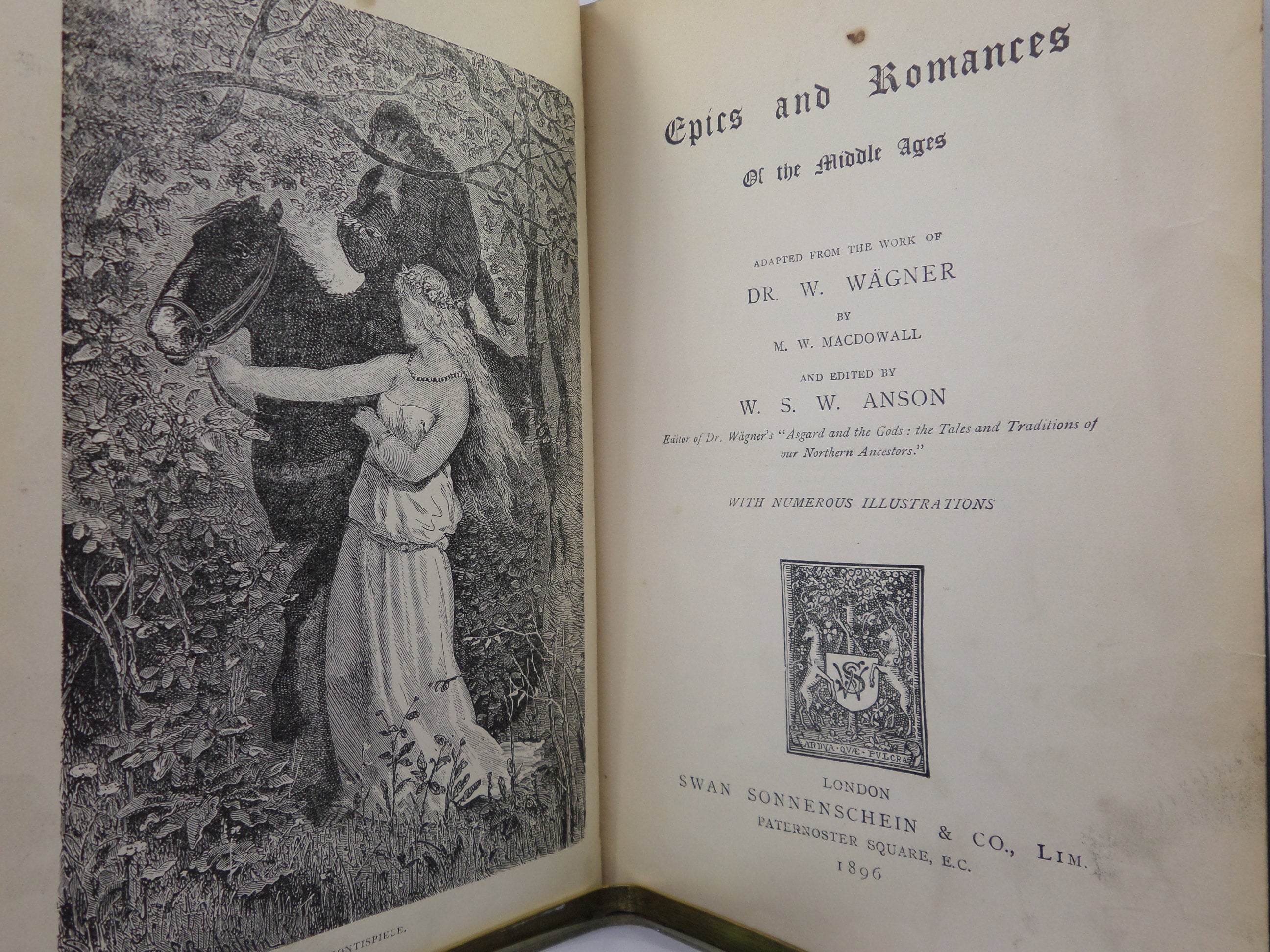 EPICS AND ROMANCES OF THE MIDDLE AGES ADAPTED FROM W. WAGNER 1896 ILLUSTRATED