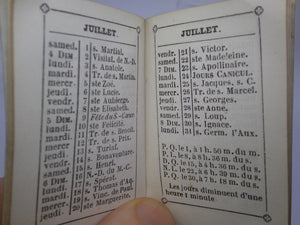 MINIATURE FRENCH CALENDAR FOR THE YEAR 1865 [CALENDRIER POUR L'ANNEE 1865]