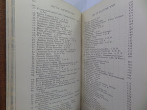 GOTHIC ARCHITECTURE IN ENGLAND AND FRANCE BY GEORGE HERBERT WEST 1927 FINE BINDING