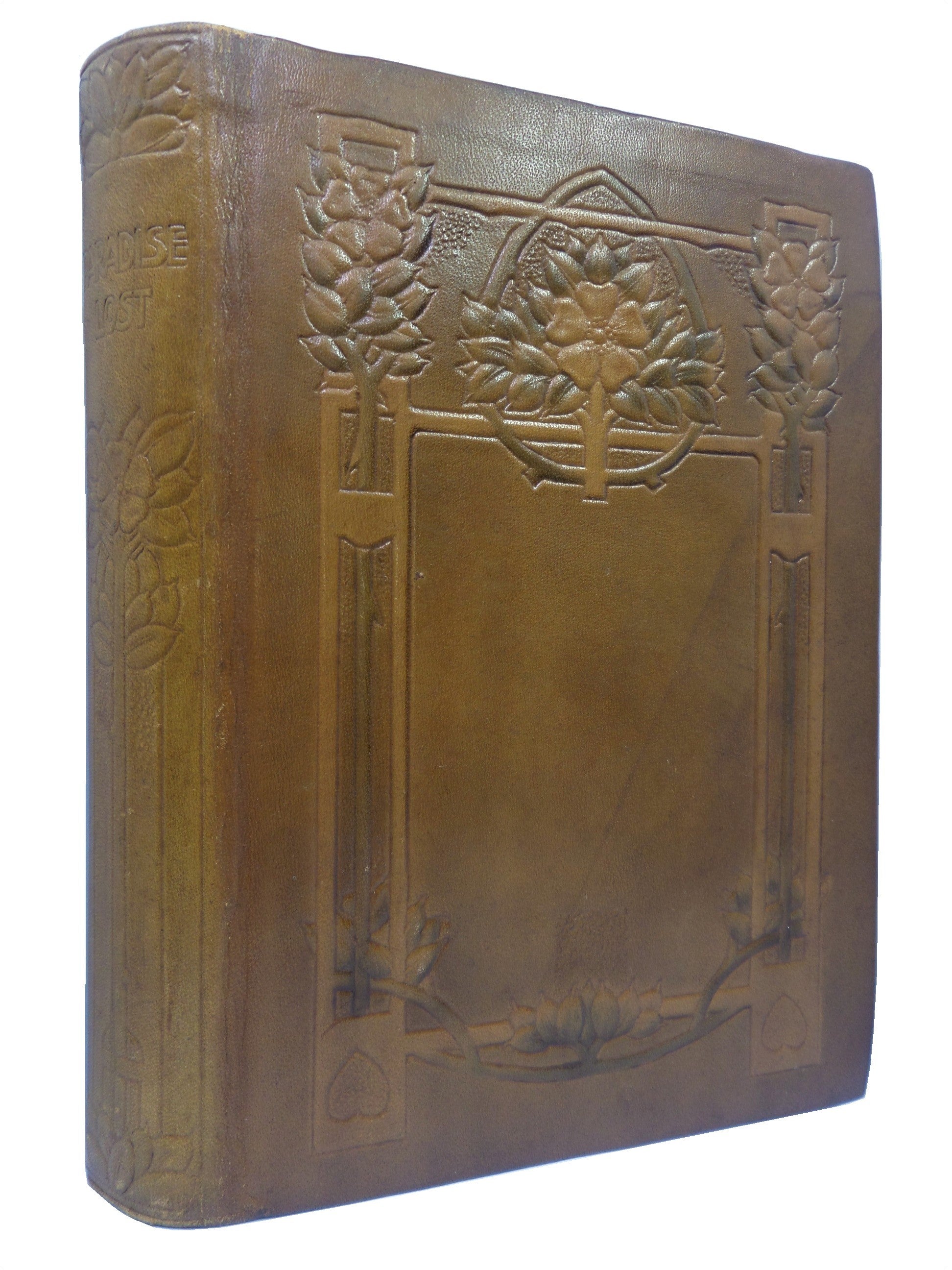 PARADISE LOST BY JOHN MILTON CA.1920 ARTS & CRAFTS-STYLE LEATHER BINDING
