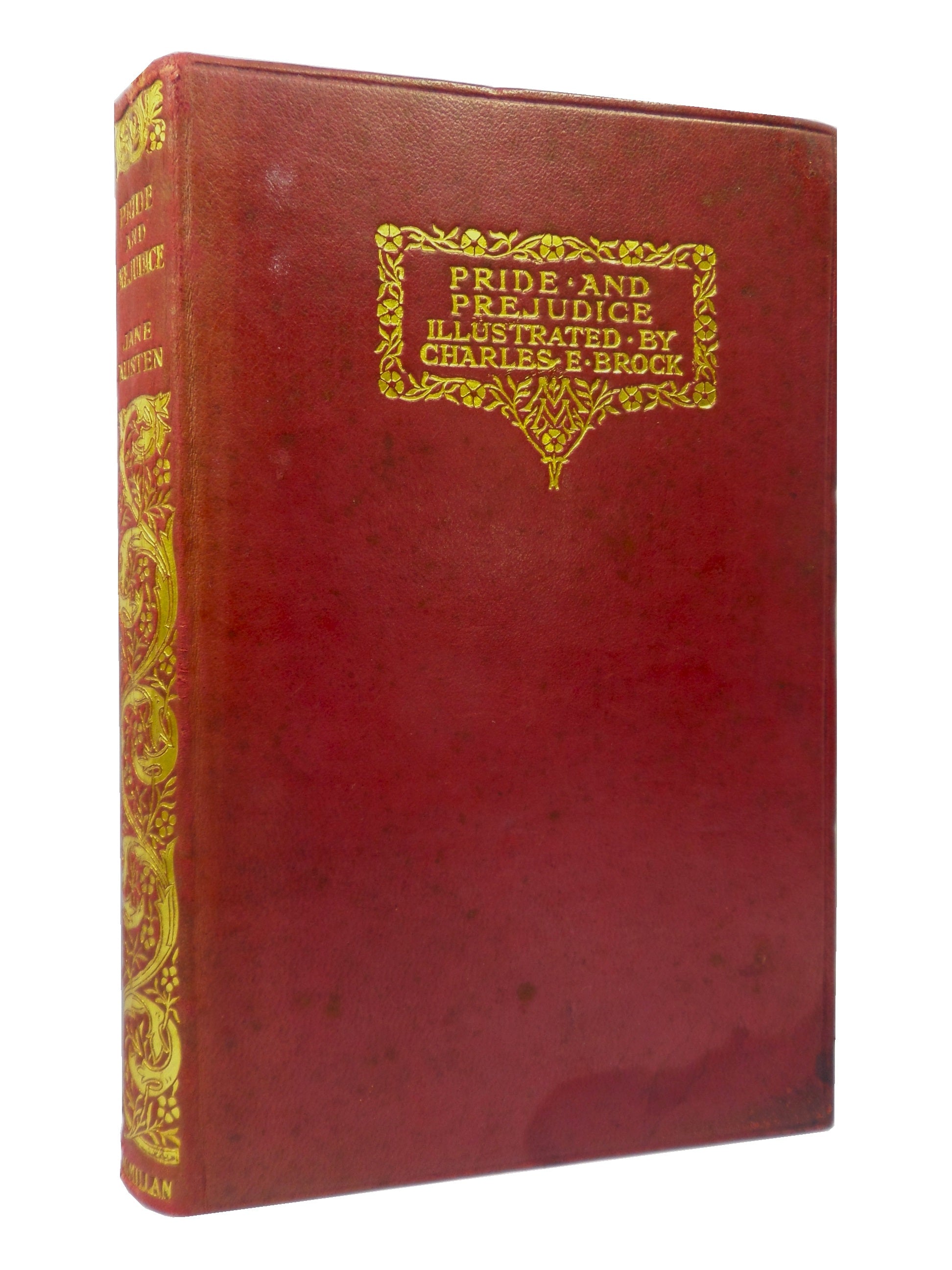 PRIDE AND PREJUDICE BY JANE AUSTEN 1917 CHARLES E. BROCK ILLS, LEATHER BINDING