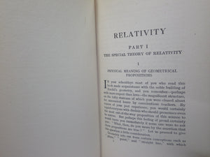 RELATIVITY: THE SPECIAL & THE GENERAL THEORY 1921 ALBERT EINSTEIN SIXTH EDITION