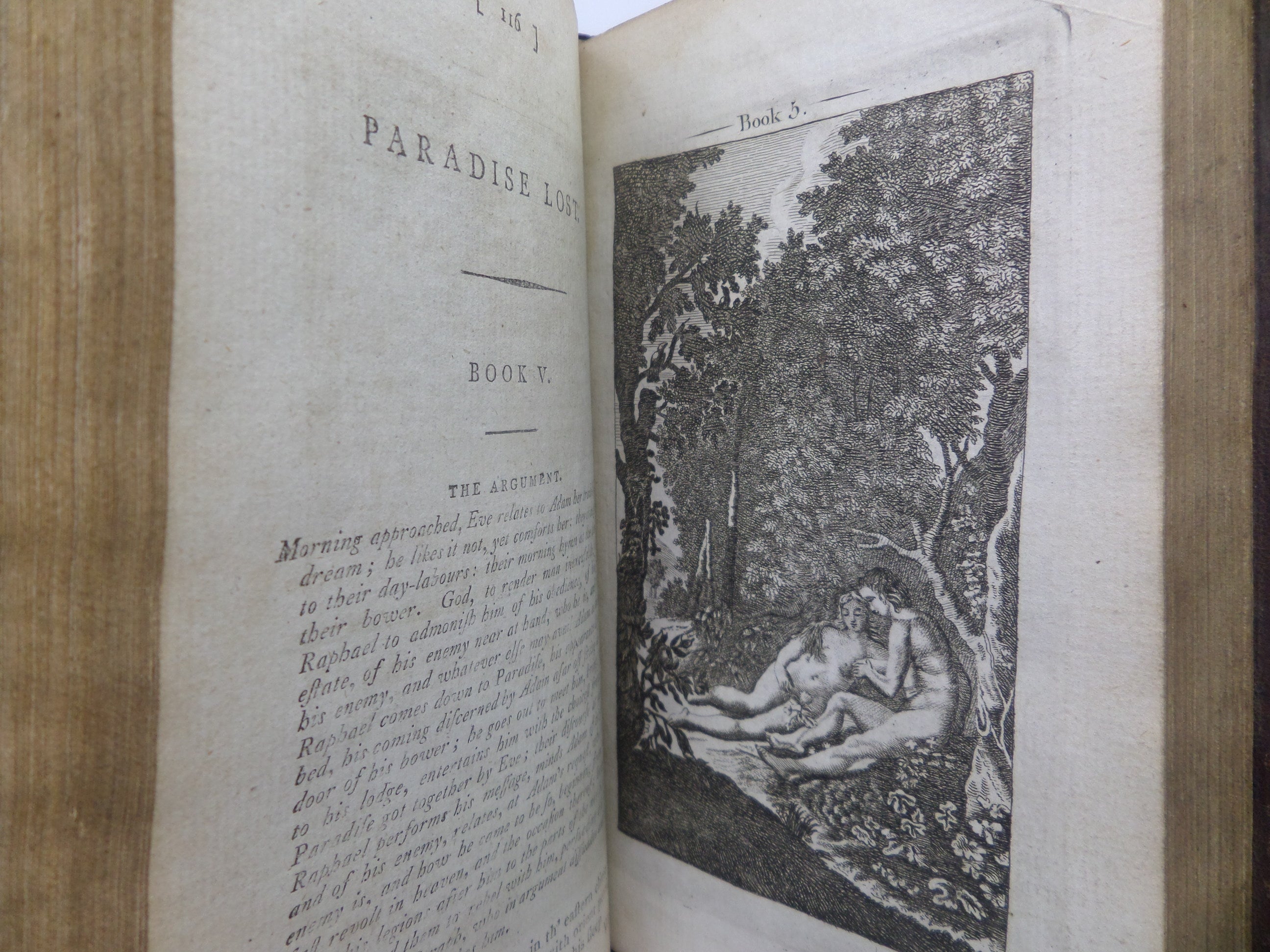 PARADISE LOST BY JOHN MILTON 1795 LEATHER BOUND AND ILLUSTRATED