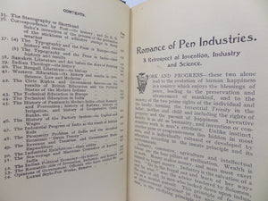 ROMANCE OF PEN INDUSTRIES BY R.N. SAHA 1911 FIRST EDITION