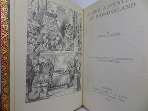 ALICE'S ADVENTURES IN WONDERLAND & THROUGH THE LOOKING-GLASS BY LEWIS CARROLL, BAYNTUN-RIVIERE FINE BINDING