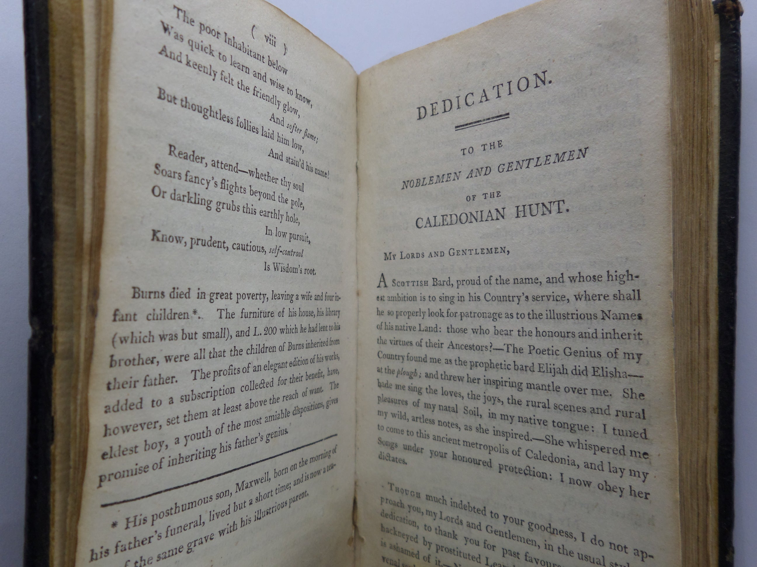 POEMS, CHIEFLY IN THE SCOTTISH DIALECT BY ROBERT BURNS 1804 LEATHER BINDING