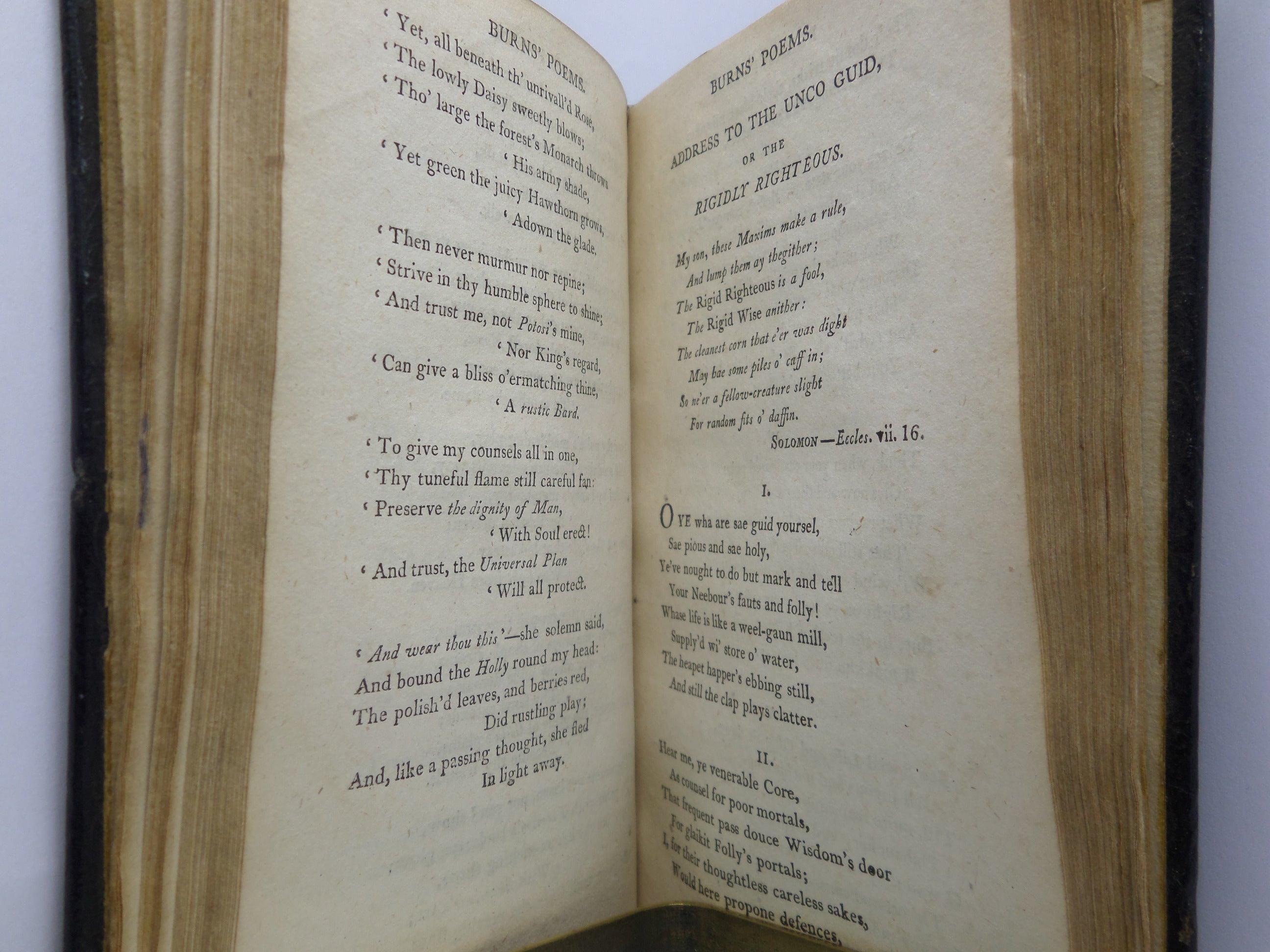 POEMS, CHIEFLY IN THE SCOTTISH DIALECT BY ROBERT BURNS 1804 LEATHER BINDING