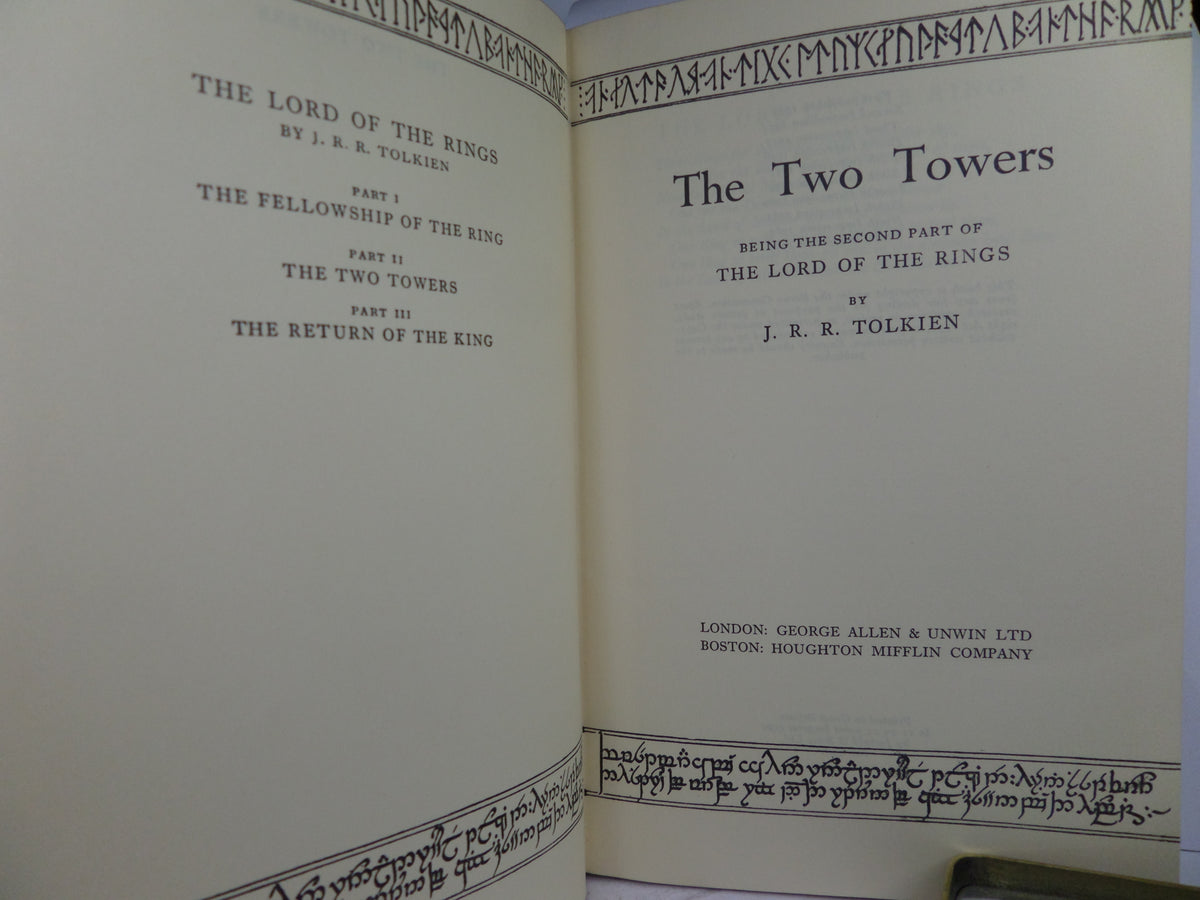 THE TWO TOWERS: SECOND PART OF THE LORD OF THE RINGS 1963 J.R.R. TOLKI ...