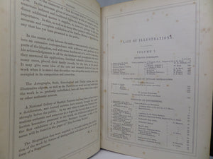 THE SCOTTISH NATION BY WILLIAM ANDERSON 1863 LEATHER BOUND IN 3 VOLUMES