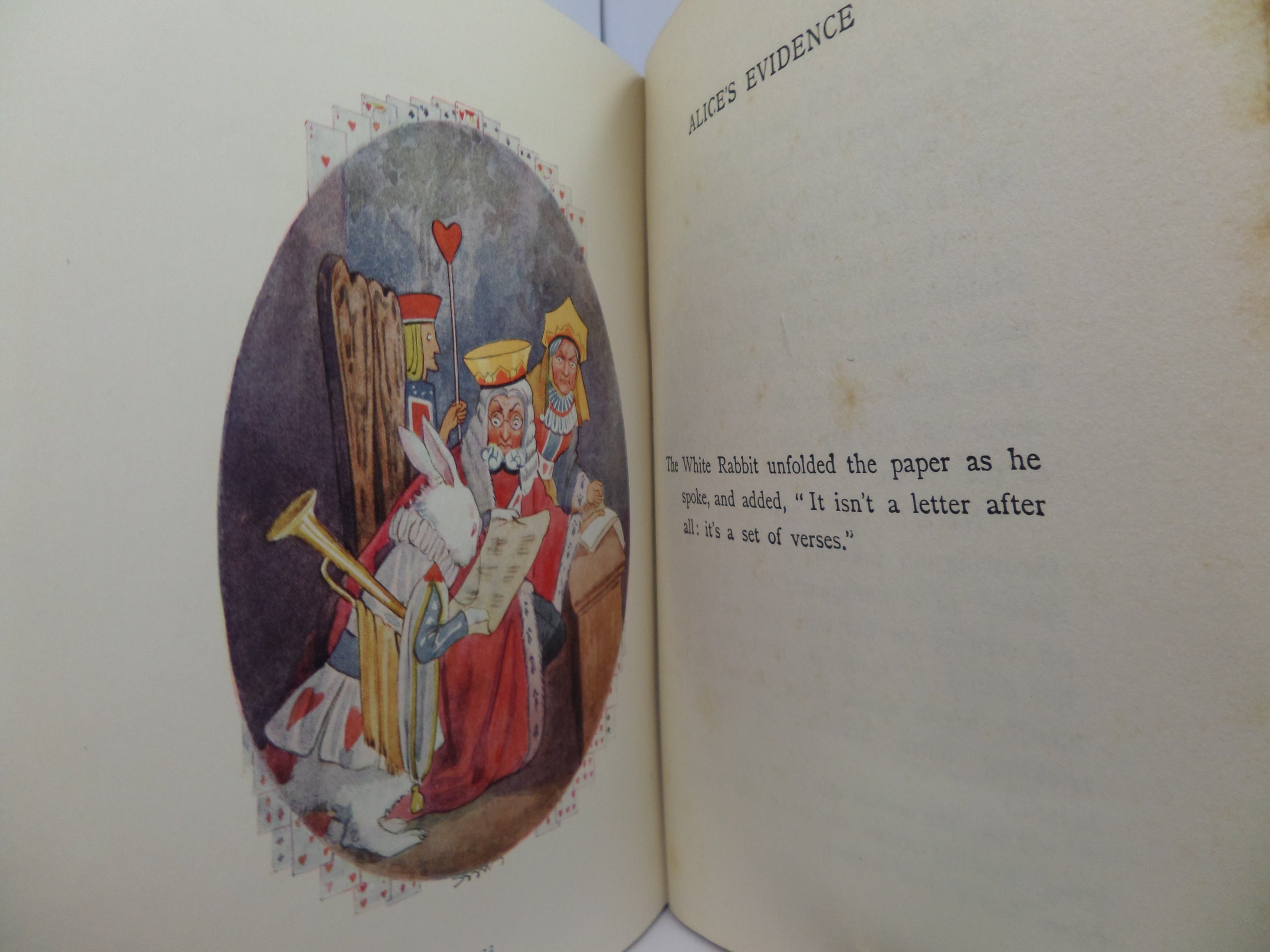 ALICE'S ADVENTURES IN WONDERLAND BY LEWIS CARROLL CA.1916 FIRST EDITION MARGARET W. TARRANT ILLUSTRATIONS