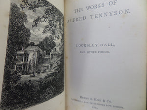 THE WORKS OF ALFRED TENNYSON 1874-77 CABINET EDITION FINELY BOUND BY BICKERS