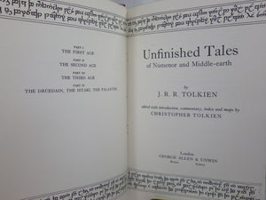 UNFINISHED TALES BY J.R.R. TOLKIEN 1980 FIRST EDITION