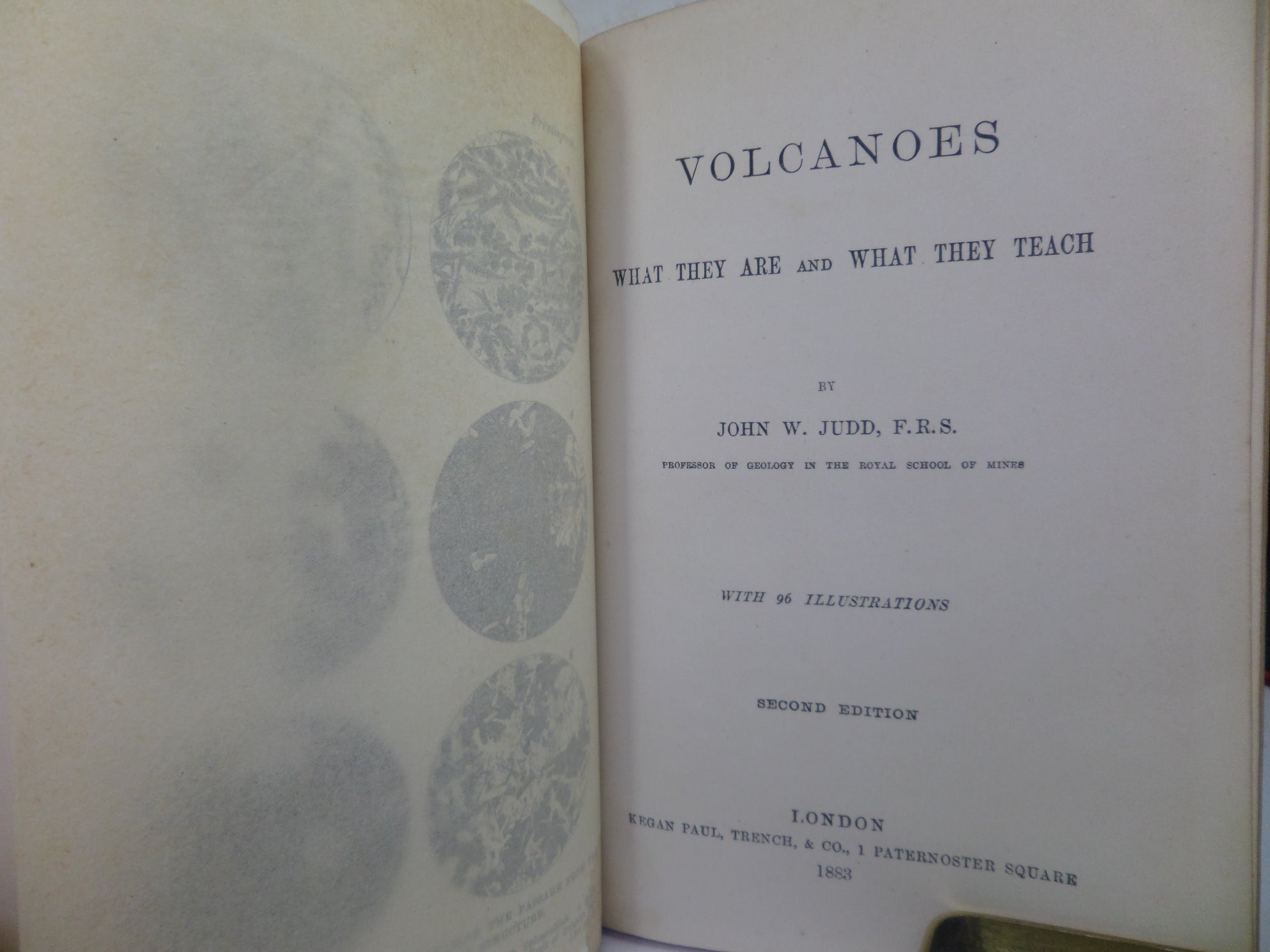VOLCANOES BY JOHN JUDD 1883 FINE TREE CALF BINDING
