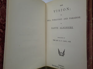 THE VISION; OR, HELL, PURGATORY, AND PARADISE OF DANTE ALIGHIERI, LEATHER-BOUND