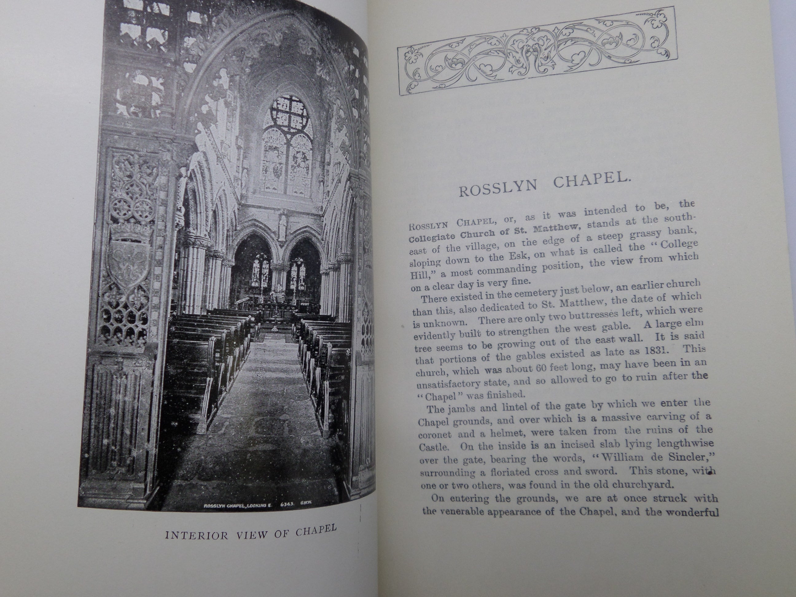 THE ILLUSTRATED GUIDE TO ROSSLYN CHAPEL & CASTLE, HAWTHORNDEN BY JOHN THOMPSON