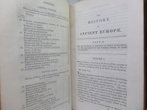 THE HISTORY OF ANCIENT EUROPE BY CHARLES COOTE 1815 LEATHER BOUND