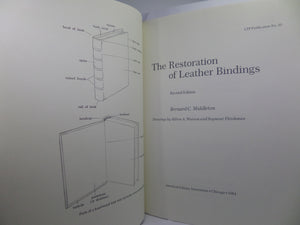 THE RESTORATION OF LEATHER BINDINGS BY BERNARD C. MIDDLETON 1984 PAPERBACK