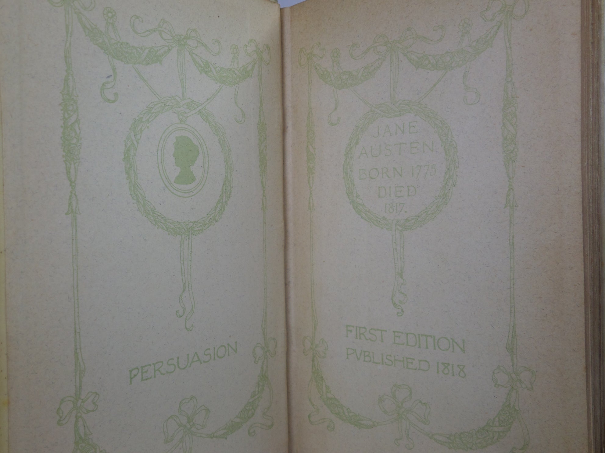 PERSUASION BY JANE AUSTEN 1909 DELUXE VELLUM BINDING, C. E. BROCK ILLUSTRATIONS