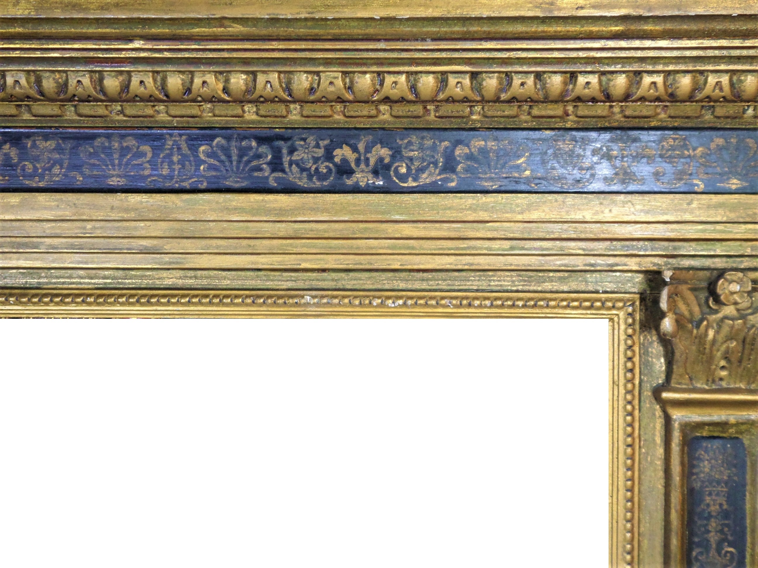 ANTIQUE 19TH CENTURY LARGE TABERNACLE PICTURE FRAME