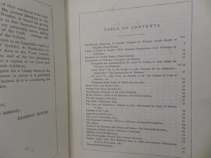 CHRONICLES OF THE MALTMEN CRAFT IN GLASGOW 1605-1879 ROBERT DOUIE 1879 FIRST EDITION