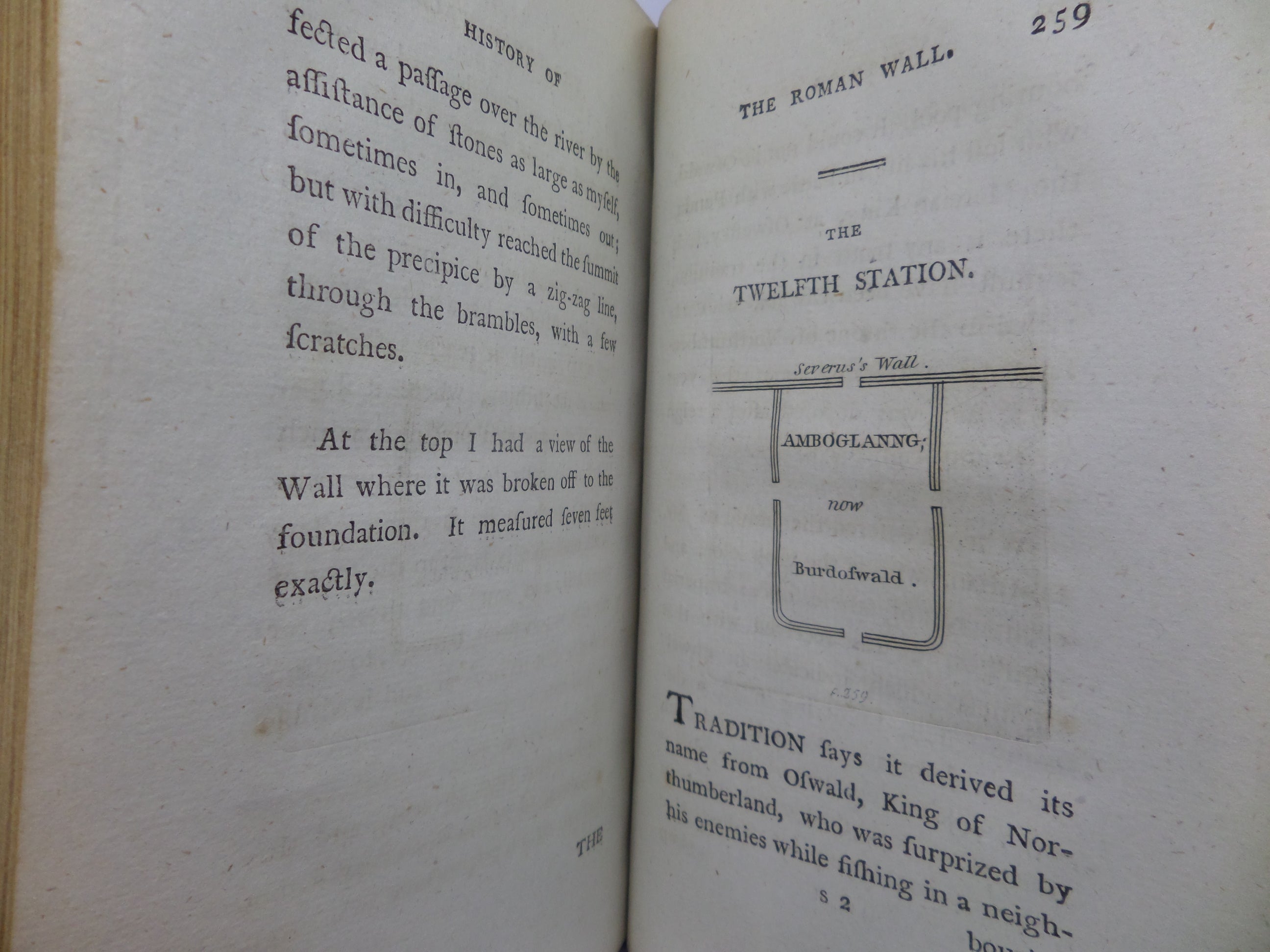 THE HISTORY OF THE ROMAN [HADRIAN'S] WALL BY WILLIAM HUTTON 1802 FIRST EDITION