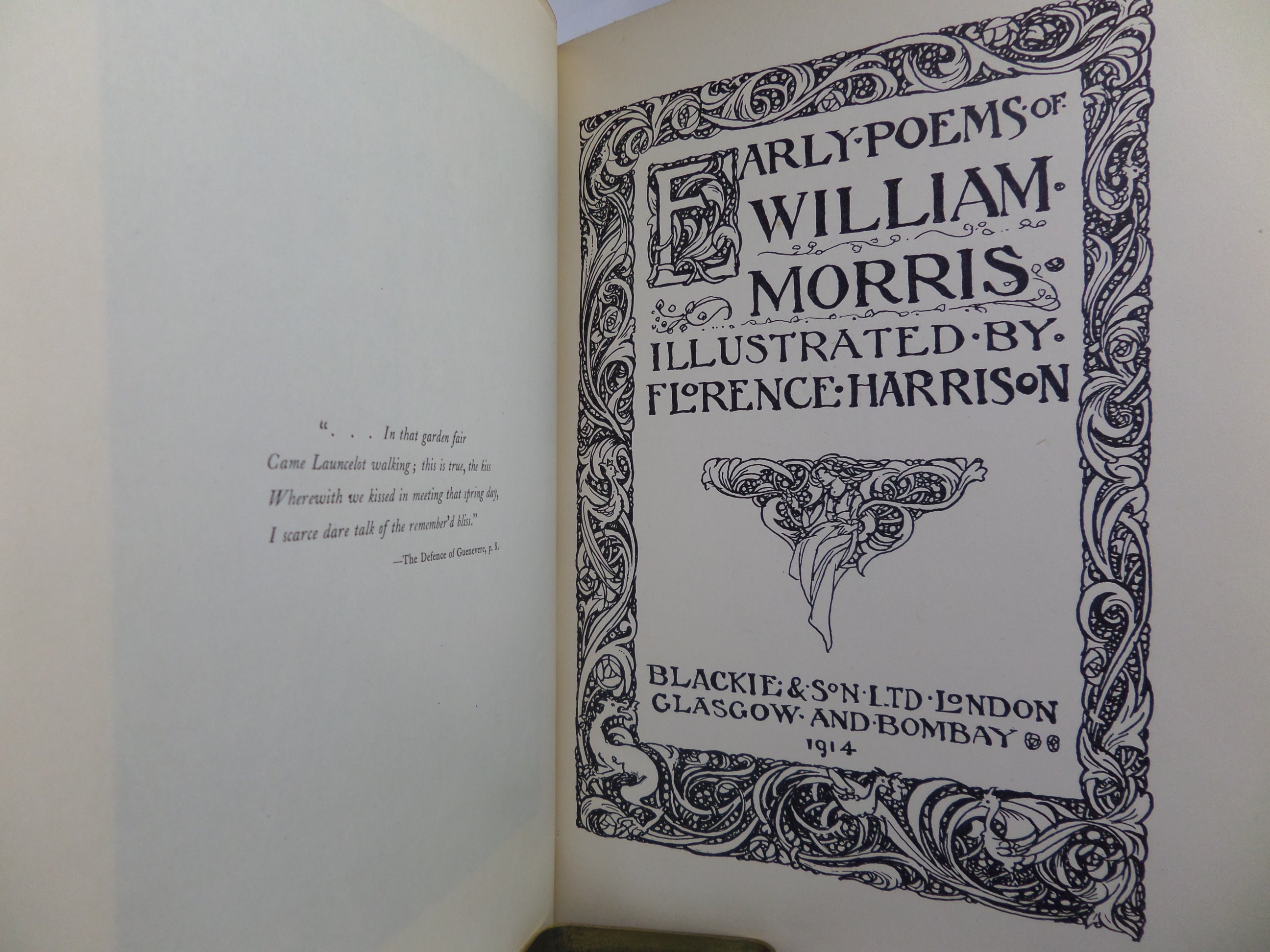 EARLY POEMS OF WILLIAM MORRIS 1914 ILLUSTRATED BY FLORENCE HARRISON 1ST EDITION