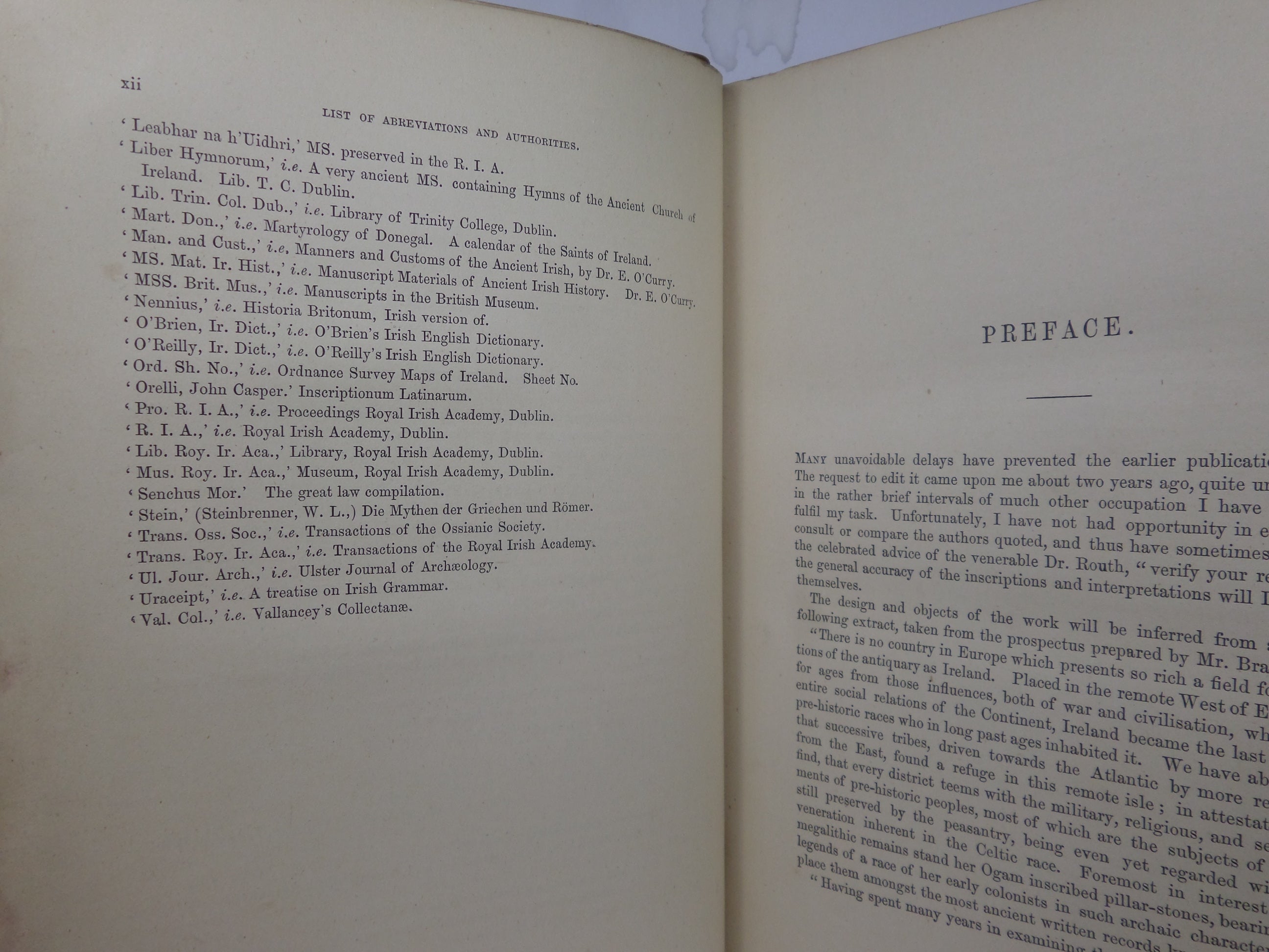 OGAM INSCRIBED MONUMENTS OF THE GAEDHIL 1879 GEORGE M. ATKINSON, LEATHER BINDING