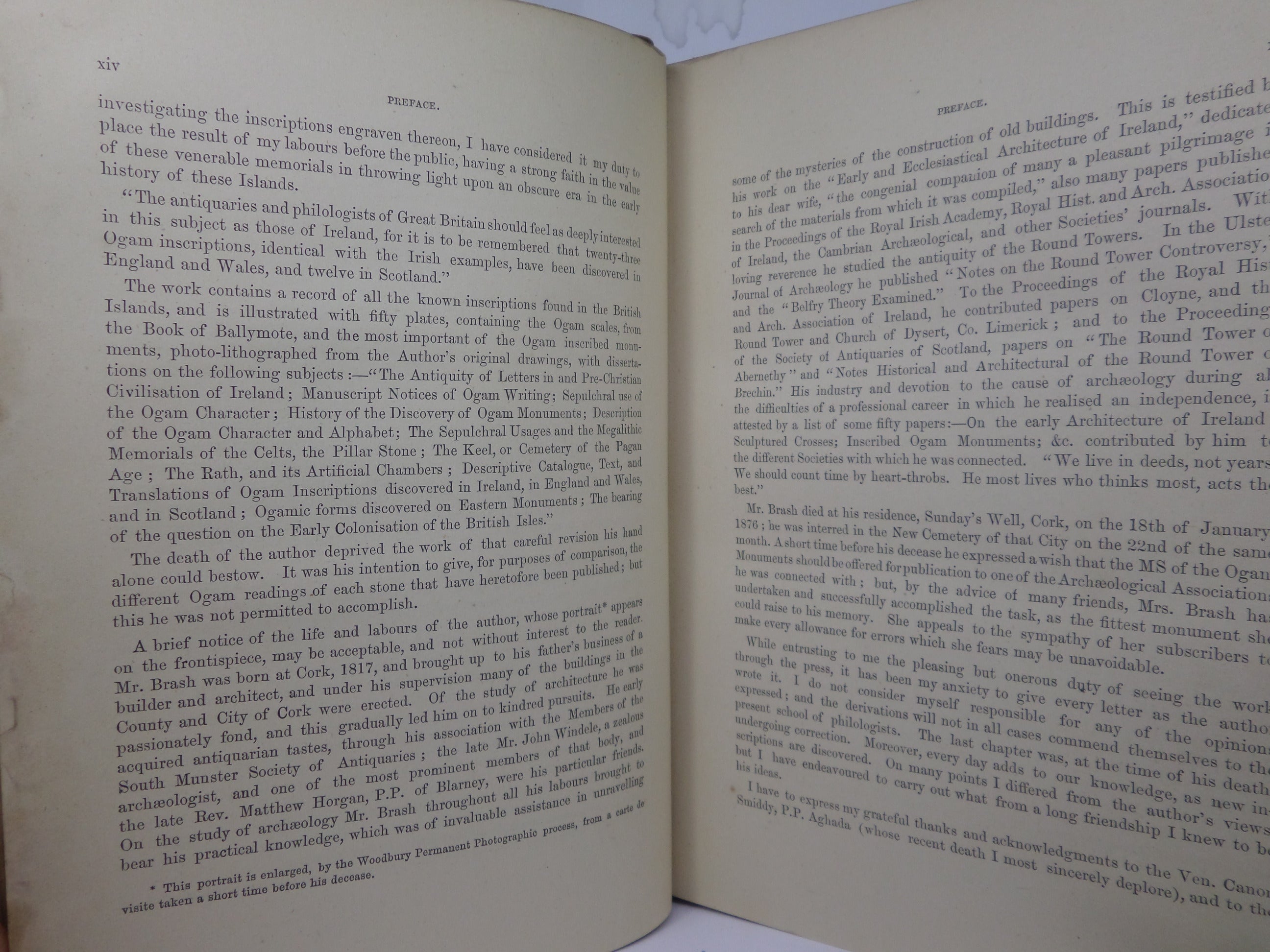 OGAM INSCRIBED MONUMENTS OF THE GAEDHIL 1879 GEORGE M. ATKINSON, LEATHER BINDING