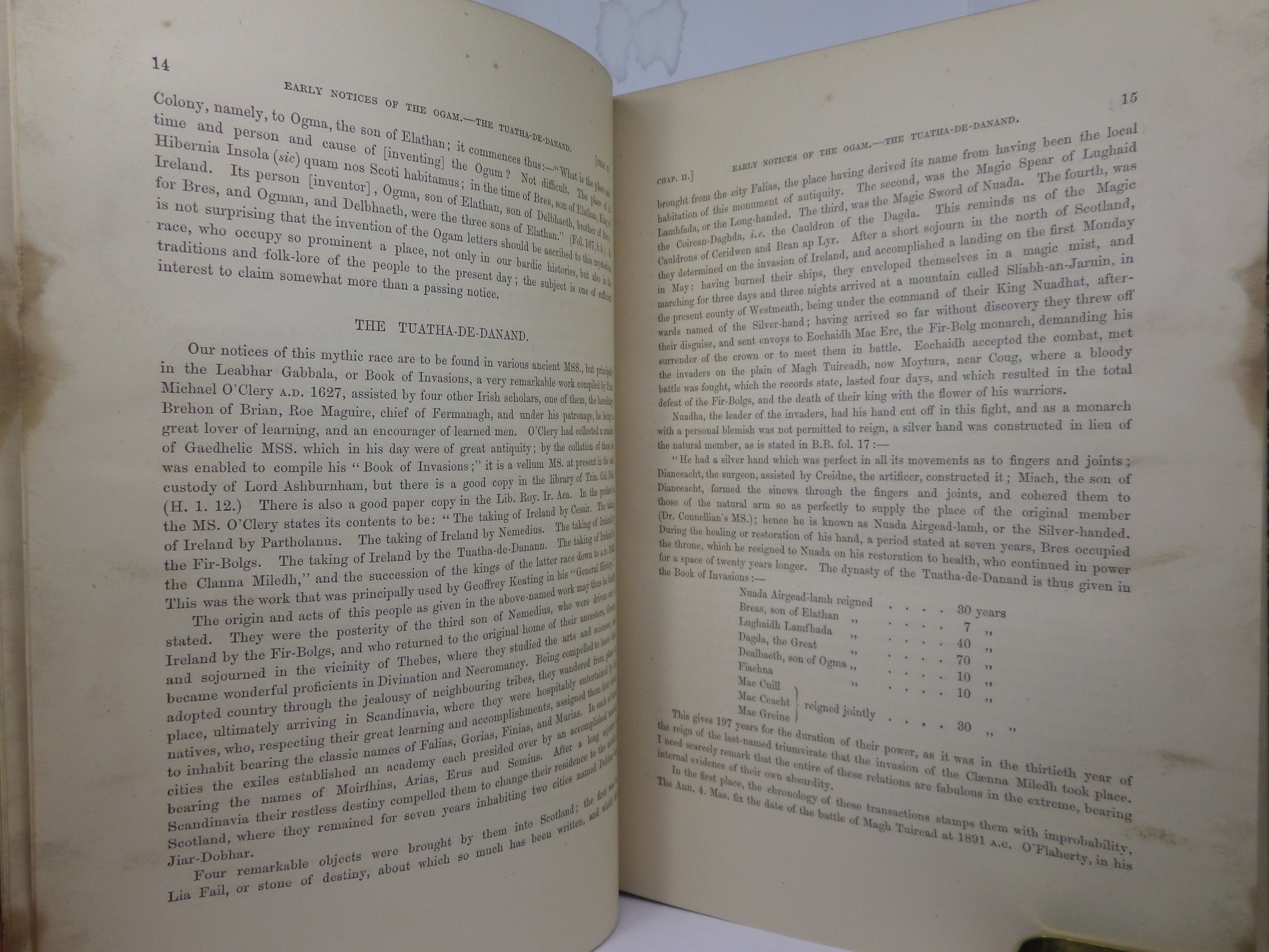 OGAM INSCRIBED MONUMENTS OF THE GAEDHIL 1879 GEORGE M. ATKINSON, LEATHER BINDING