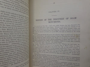 OGAM INSCRIBED MONUMENTS OF THE GAEDHIL 1879 GEORGE M. ATKINSON, LEATHER BINDING