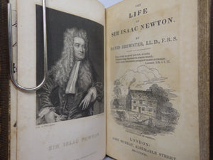 THE LIFE OF SIR ISAAC NEWTON BY DAVID BREWSTER 1831 LEATHER BOUND