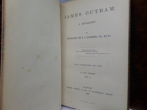 JAMES OUTRAM: A BIOGRAPHY BY MAJ. GEN. F. J. GOLDSMID 1880 LEATHER BOUND FIRST EDITION SET