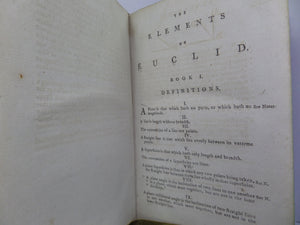 THE ELEMENTS OF EUCLID BY ROBERT SIMSON 1795 EIGHTH EDITION LEATHER-BOUND
