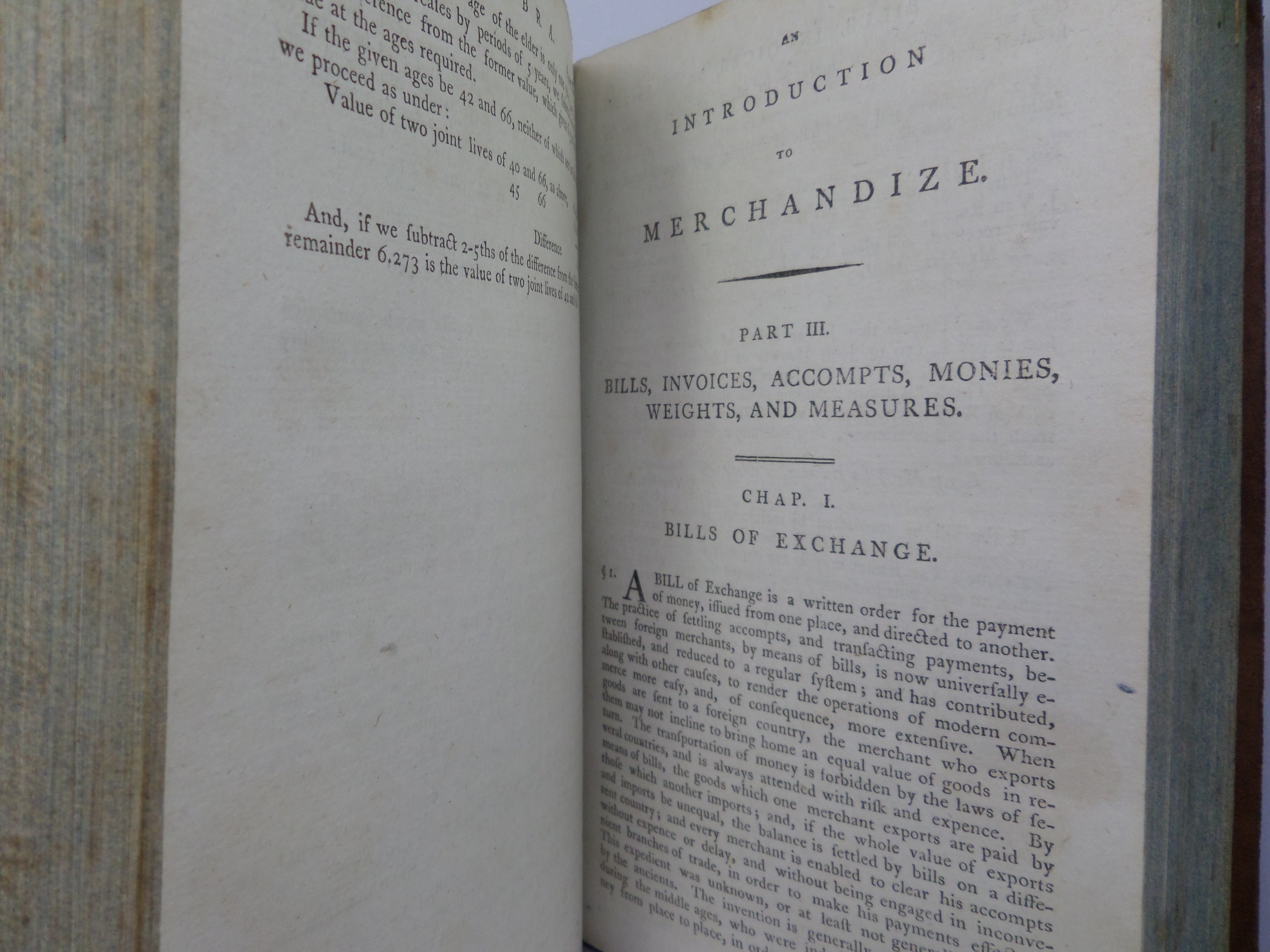AN INTRODUCTION TO MERCHANDISE BY ROBERT HAMILTON 1802 FIFTH EDITION